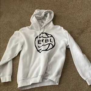EYBl Nike White Sweater with Hood Basketball